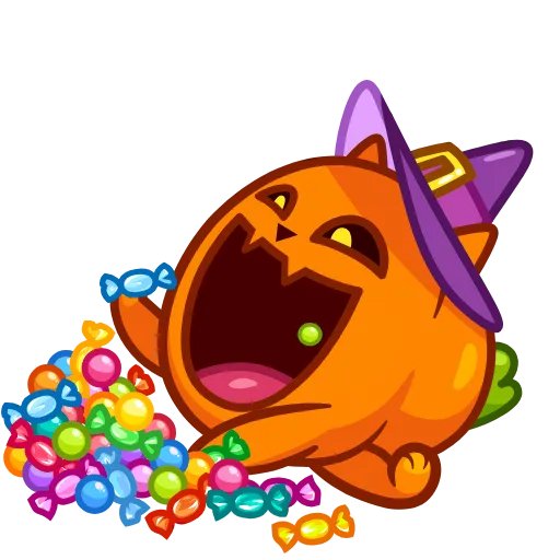 🍬 Стикер «Pumpkin Cat» для Telegram