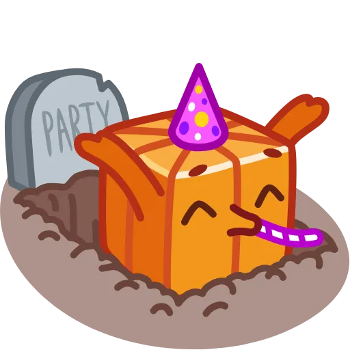 🥳 Стикер «Pumpkin Cube» для Telegram