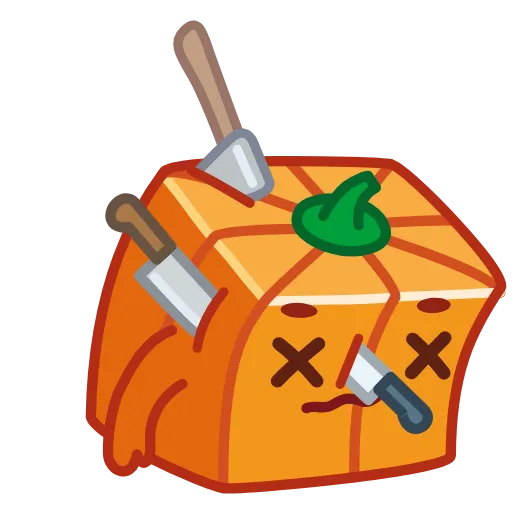 😵 Стикер «Pumpkin Cube» для Telegram