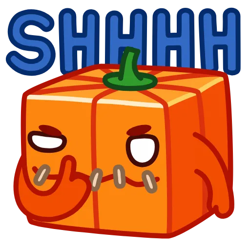 🤫 Стикер «Pumpkin Cube» для Telegram
