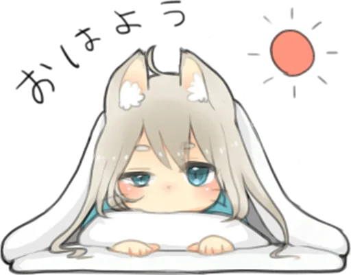 Стикерпак Nekomimikko&amp;;s yuruhuwa для Telegram — скачать