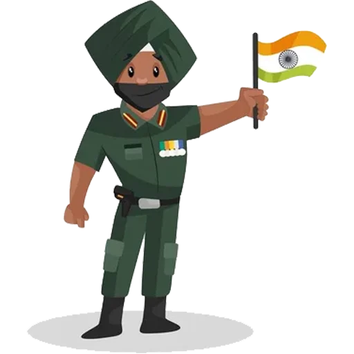 🇮🇳 Стикер «Soldier» для Telegram