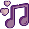 🎶 Эмодзи «Буквы в фиолетовых оттенках» для Telegram
