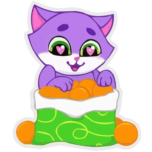 🍊 Стикер «Пурпурный Котик» для Telegram