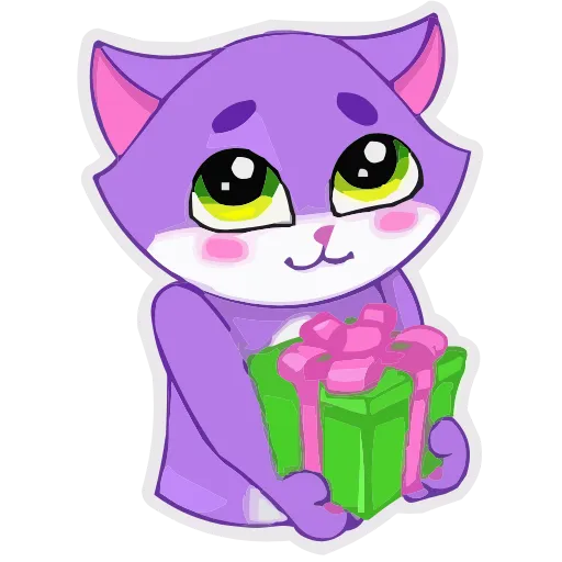 🎁 Стикер «Пурпурный Котик» для Telegram