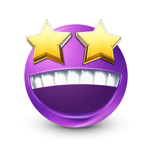 🤩 Стикер «Purple Faces» для Telegram