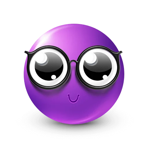 🤩 Стикер «Purple Faces» для Telegram