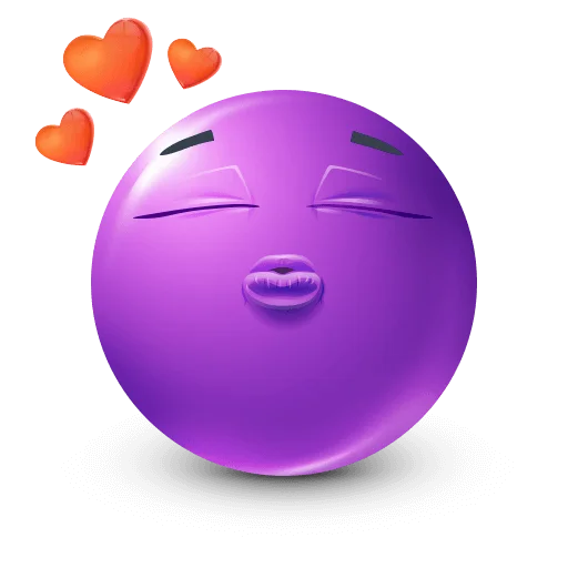 🤩 Стикер «Purple Faces» для Telegram
