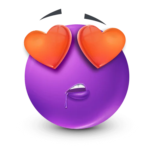 🤩 Стикер «Purple Faces» для Telegram