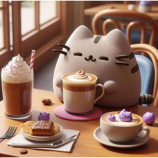 Стикерпак AI Pusheen для Telegram — скачать