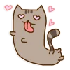 ❤ Эмодзи «Miss pusheen» для Telegram