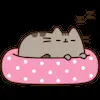 😴 Эмодзи «Pusheen #cute #status #food» для Telegram