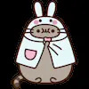 🐰 Эмодзи «Pusheen #cute #status #food» для Telegram