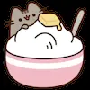 🤤 Эмодзи «Pusheen #cute #status #food» для Telegram