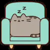 😴 Эмодзи «Pusheen #cute #status #food» для Telegram