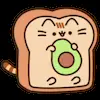 🍞 Эмодзи «Pusheen #cute #status #food» для Telegram
