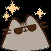😎 Эмодзи «Pusheen #cute #status #food» для Telegram