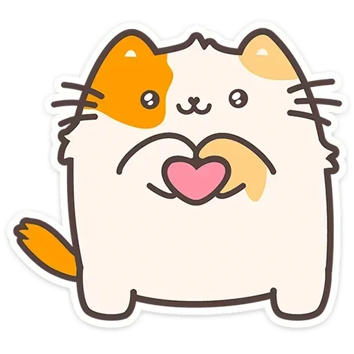 ❤️ Стикер «Пушмяу» для Telegram