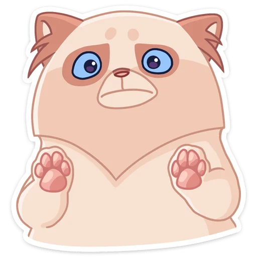 🐾 Стикер «-Нет, показываю» для Telegram