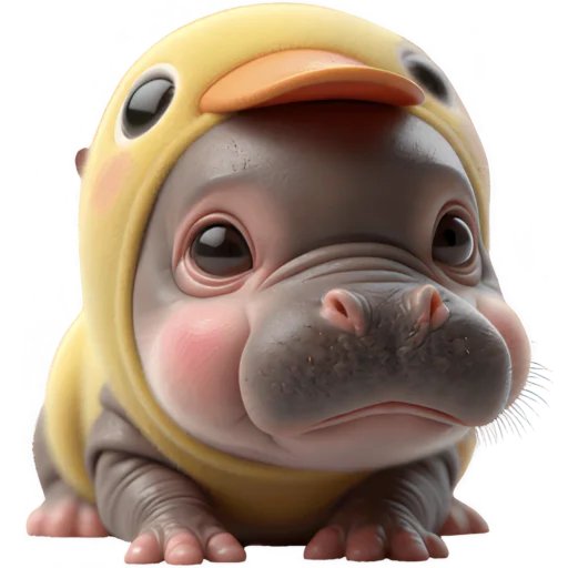 🥺 Стикер «Бегемотик утенок» для Telegram