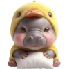 🌜 Эмодзи «Бегемотик утенок» для Telegram