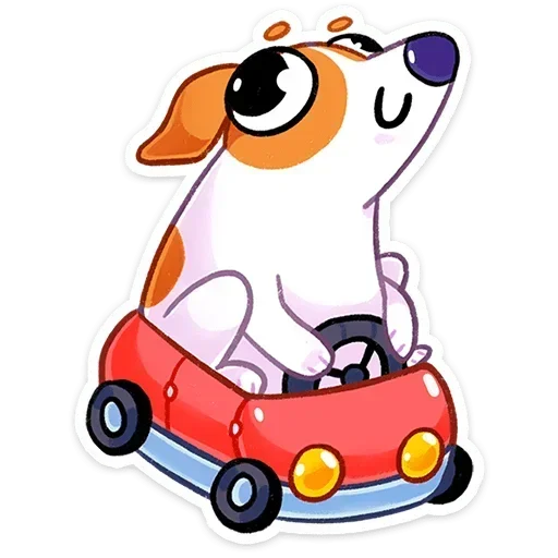 🚗 Стикер «Песик Берт» для Telegram