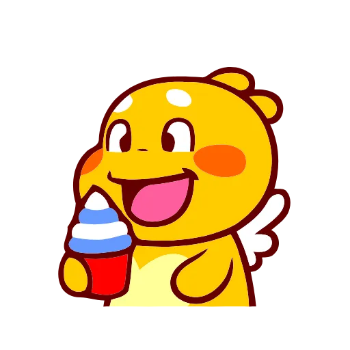 🍦 Стикер «Qoo Bee Agapi» для Telegram