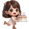 🎂 Эмодзи «Милая девочка» для Telegram