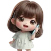 📞 Эмодзи «Милая девочка» для Telegram