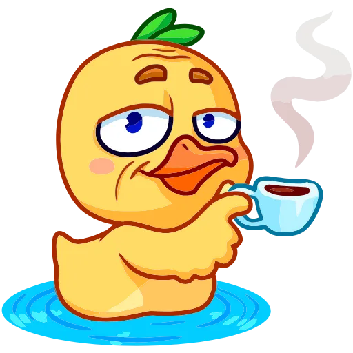 ☕️ Эмодзи «Утёнок Кряк» для Telegram