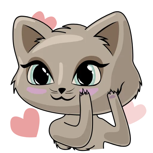 Стикерпак Queenie Kitty для Telegram — скачать