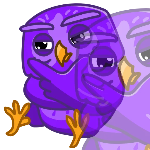 🤔 Стикер «Purple Owl» для Telegram