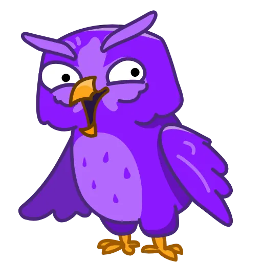 😂 Стикер «Purple Owl» для Telegram