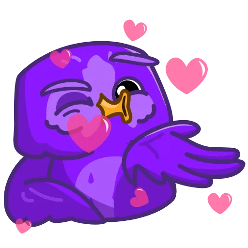 😘 Стикер «Purple Owl» для Telegram