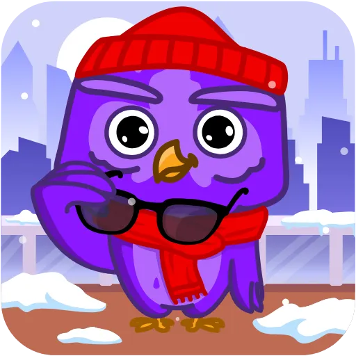 🎄 Стикер «Purple Owl» для Telegram