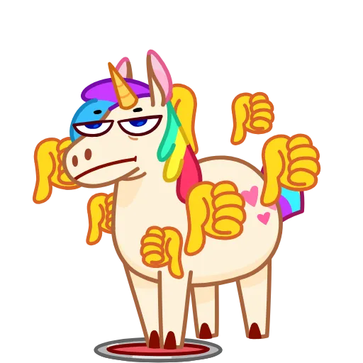 👎 Эмодзи «Rainicorn» для Telegram