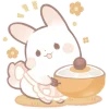 🍵 Эмодзи «Кролик Мочен» для Telegram