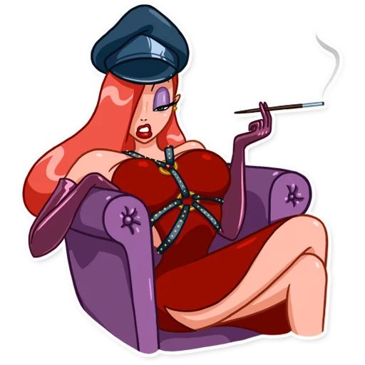 😈 Стикер «Jessica Rabbit» для Telegram