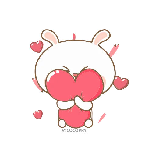 ❤️ Стикер «Rabbit Love» для Telegram