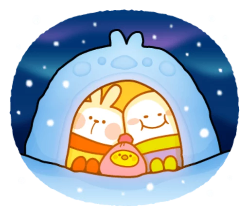 🌌 Стикер «Spoiled Rabbits Winter» для Telegram