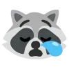 😪 Эмодзи «raccoon emoji» для Telegram