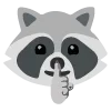 🤫 Эмодзи «raccoon emoji» для Telegram