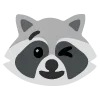 😉 Эмодзи «raccoon emoji» для Telegram
