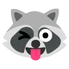 😜 Эмодзи «raccoon emoji» для Telegram