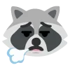 😮‍💨 Эмодзи «raccoon emoji» для Telegram