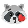 😘 Эмодзи «raccoon emoji» для Telegram