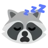 😴 Эмодзи «raccoon emoji» для Telegram