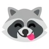😛 Эмодзи «raccoon emoji» для Telegram