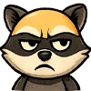 😡 Эмодзи «енот Андрей» для Telegram