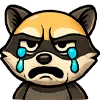 😭 Эмодзи «енот Андрей» для Telegram
